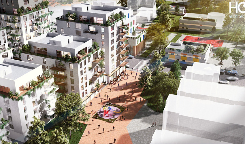 תוכנית התחדשות עירונית בשכונת גורדון בהרצליה, קרדיט - HQ אדריכלים